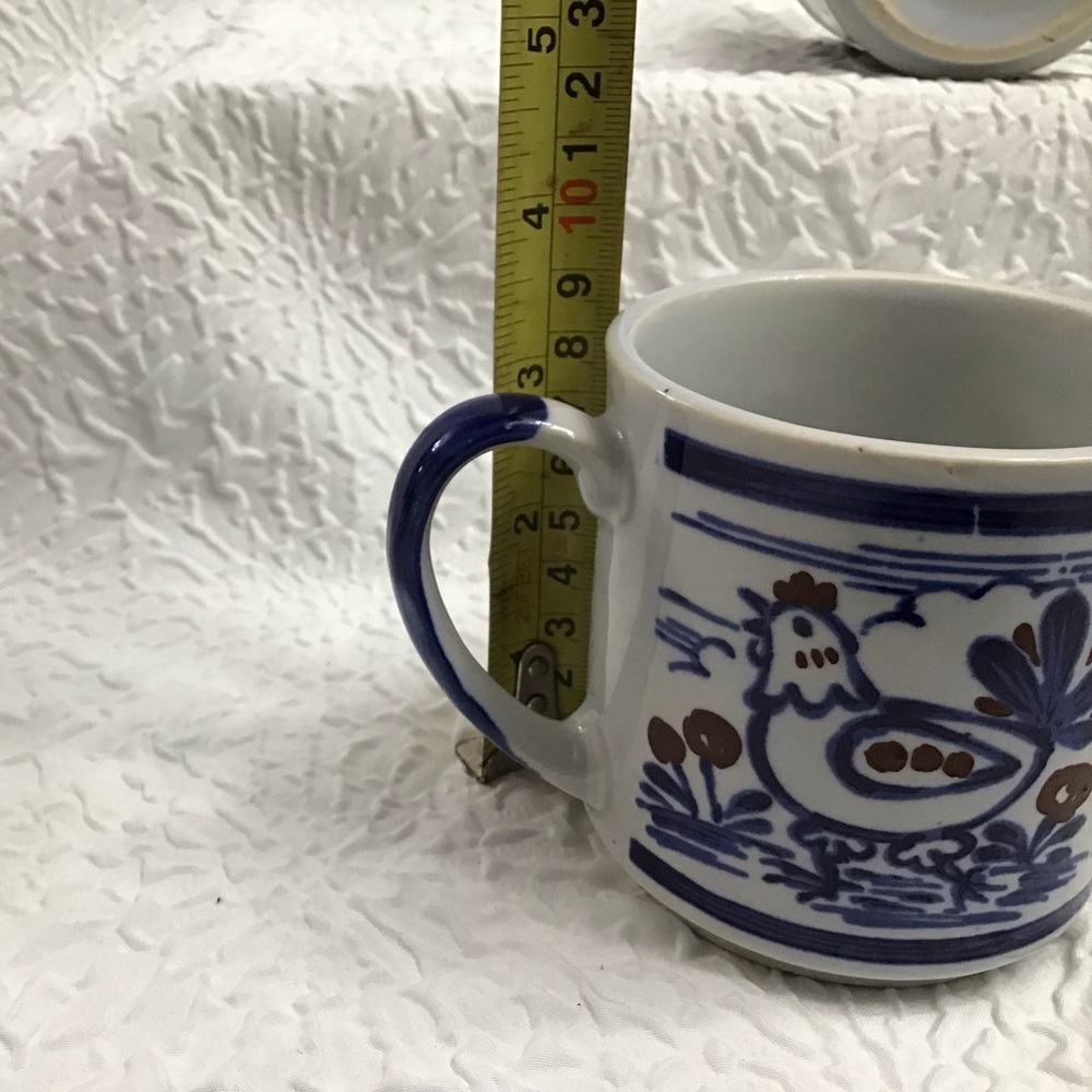 Vintage Blue & White Made In Japan Coffee Mugs - Picture 5 of 12